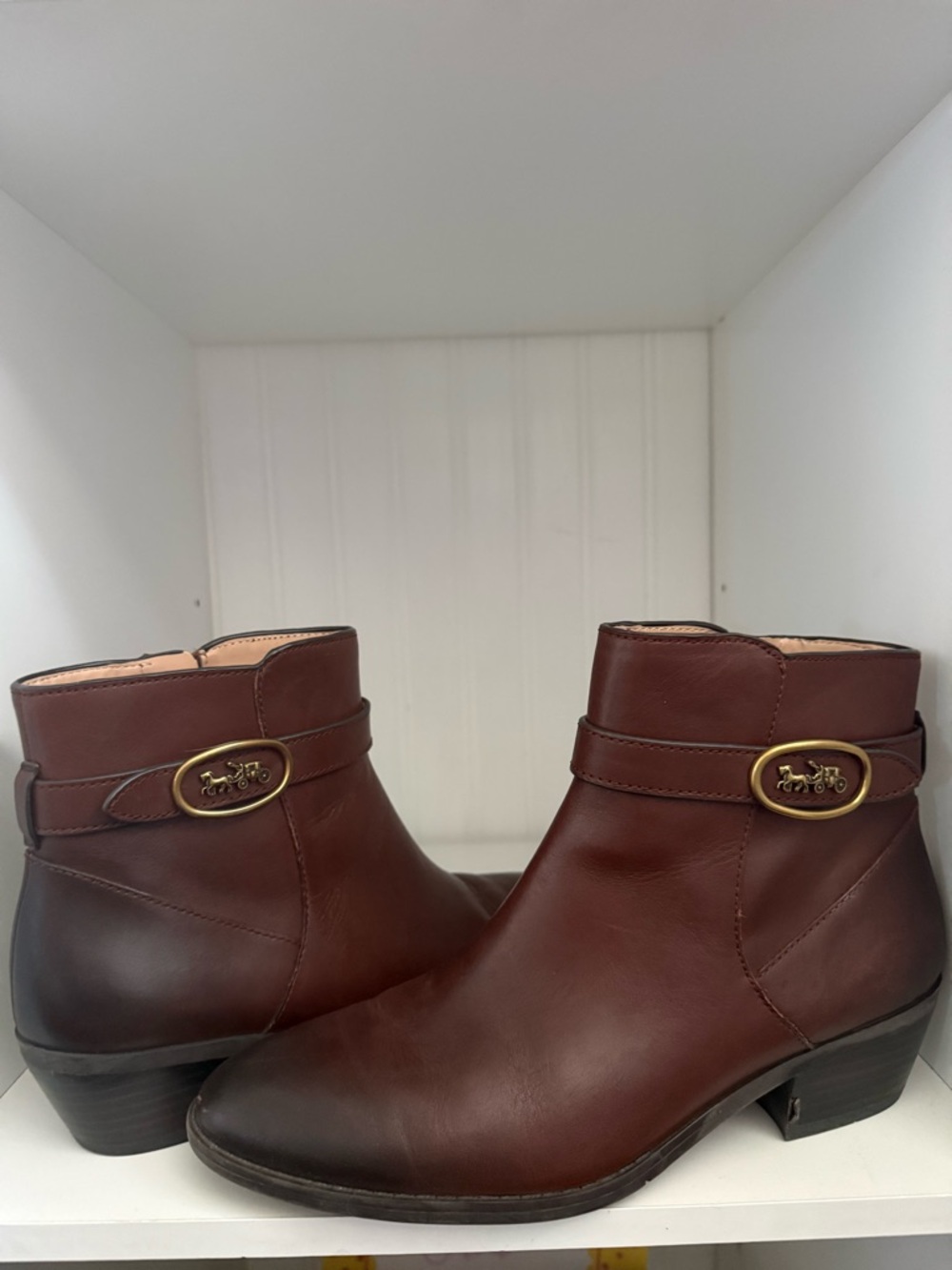 Coach Dylan Walnut Booties
